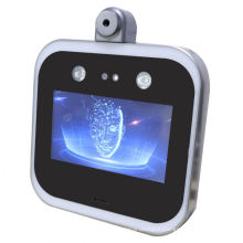 Infrared face recognition with thermal measuring instrument terminal body temperature scanner sensor monitor